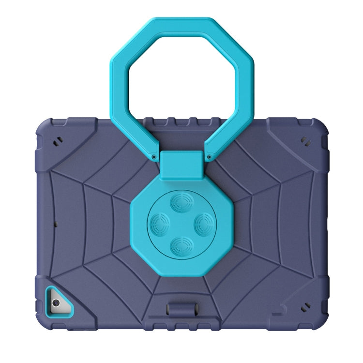 For iPad 9.7 2018 / Air / Air 2 Spider Turntable Handle Stress Relief Tablet Case(Navy Blue Blue) - iPad Pro 9.7 inch Cases by buy2fix | Online Shopping UK | buy2fix