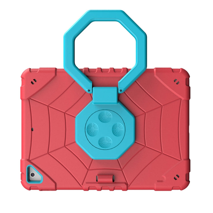 For iPad 9.7 2018 / Air / Air 2 Spider Turntable Handle Stress Relief Tablet Case(Red Blue) - iPad Pro 9.7 inch Cases by buy2fix | Online Shopping UK | buy2fix
