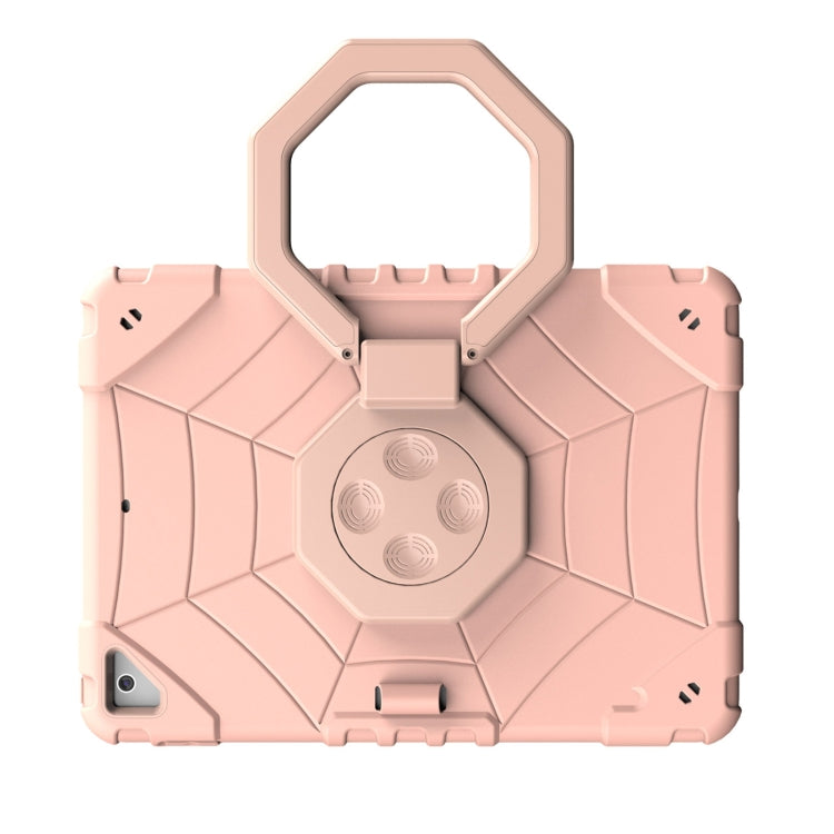 For iPad 9.7 2018 / Air / Air 2 Spider Turntable Handle Stress Relief Tablet Case(Rose Gold) - iPad Pro 9.7 inch Cases by buy2fix | Online Shopping UK | buy2fix