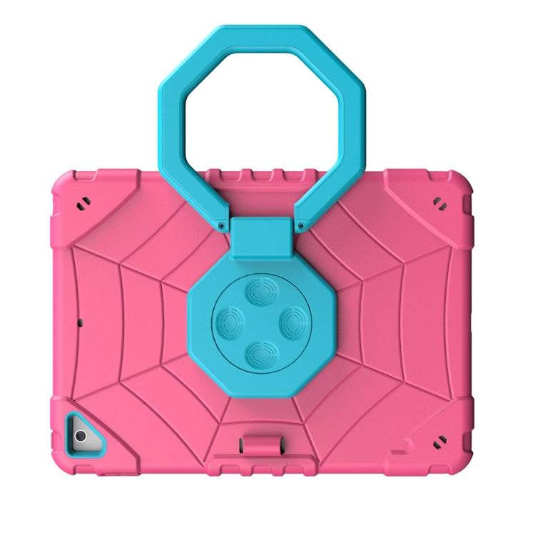 For iPad 9.7 2018 / Air / Air 2 Spider Turntable Handle Stress Relief Tablet Case(Rose Red Blue) - iPad Pro 9.7 inch Cases by buy2fix | Online Shopping UK | buy2fix