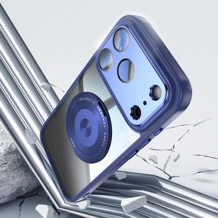 For iPhone 17 Pro Max 360 Holder Magsafe Acrylic Hybrid TPU Phone Case(Blue) - iPhone 17 Pro Max Cases by buy2fix | Online Shopping UK | buy2fix