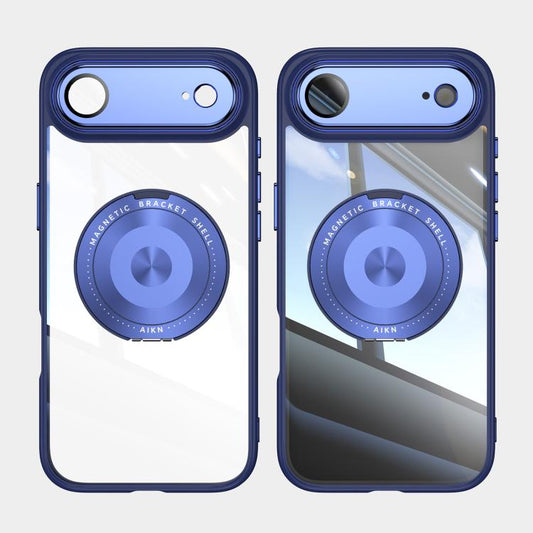 For iPhone Air 360 Holder Magsafe Acrylic Hybrid TPU Phone Case(Blue) - iPhone Air Cases by buy2fix | Online Shopping UK | buy2fix