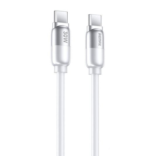 REMAX RC-C037 Capsule 1.2m 30W Type-C to Type-C PVC Fast Charging Cable(White) - USB-C & Type-C Cable by REMAX | Online Shopping UK | buy2fix