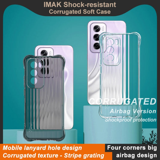 For OPPO Reno12 Pro Global IMAK Corrugated Texture Airbag TPU Phone Case(Transparent) by imak