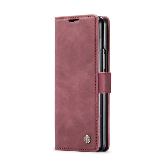 For Samsung Galaxy Z Fold6 5G CaseMe 013 Multifunctional Horizontal Flip Leather Phone Case(Wine Red) by CaseMe