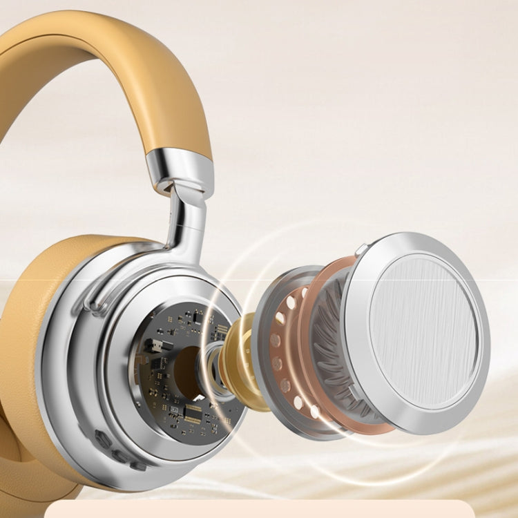 CR-9 Metal Retro Head-mounted Wireless Bluetooth Earphone(Silver Brown) - Headset & Headphone by buy2fix | Online Shopping UK | buy2fix
