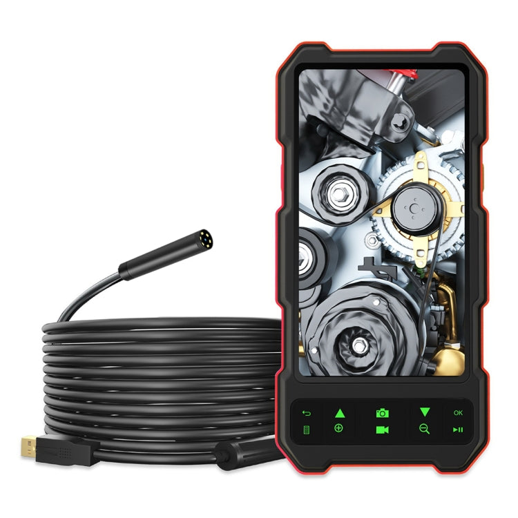 T21 4.5 inch IPS Color Screen 8mm Single Camera Split Hard Cable Industrial Endoscope, Length:3.5m(Black Red) - by buy2fix | Online Shopping UK | buy2fix