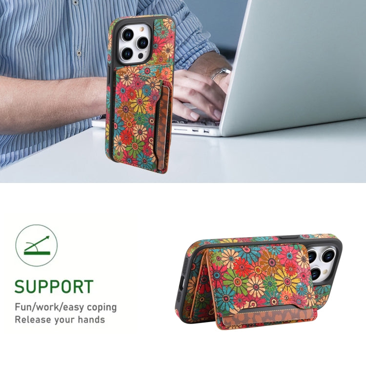 For iPhone 12 Pro Max MagSafe Detachable Card Slot Holder Phone Case(Green) by buy2fix