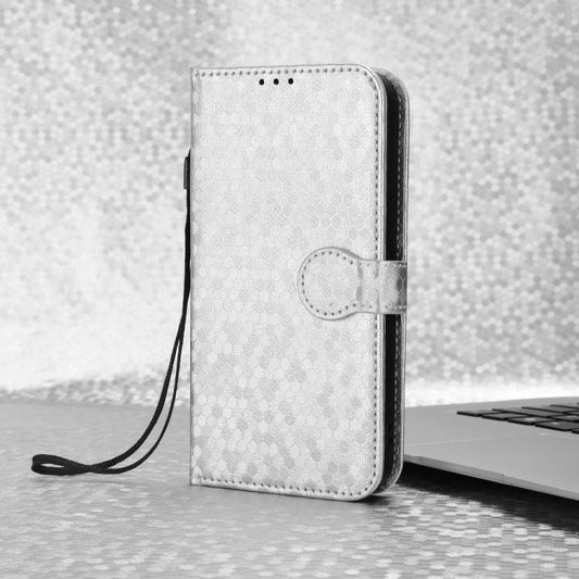 For Blackview Shark 8 Honeycomb Dot Texture Leather Phone Case(Silver) by buy2fix