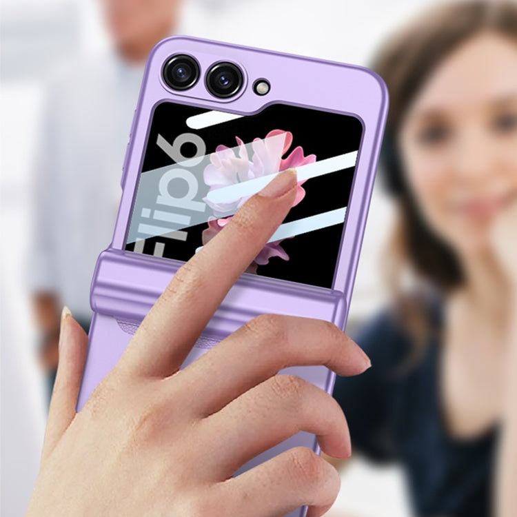For Samsung Galaxy Z Flip6 / Flip7 FE GKK Integrated Magnetic Full Coverage Flip Phone Case with Pen Box+Pen(Purple) - Galaxy Z Flip6 5G Cases by GKK | Online Shopping UK | buy2fix