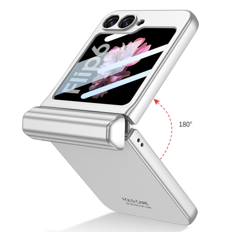 For Samsung Galaxy Z Flip6 / Flip7 FE GKK Integrated Magnetic Full Coverage Flip Phone Case with Pen Box+Pen(Silver) - Galaxy Z Flip6 5G Cases by GKK | Online Shopping UK | buy2fix