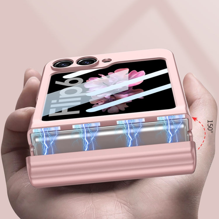 For Samsung Galaxy Z Flip6 / Flip7 FE GKK Integrated Magnetic Full Coverage Flip Phone Case with Pen Box+Pen(Silver) - Galaxy Z Flip6 5G Cases by GKK | Online Shopping UK | buy2fix