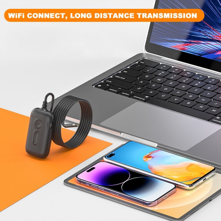 Y15 3.9mm Single Camera WiFi Connected Hard Cable HD Industrial Endoscope, Length:1m(Black) - by buy2fix | Online Shopping UK | buy2fix