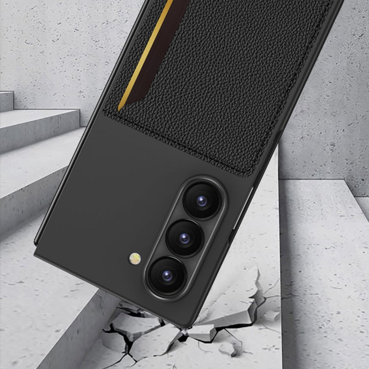 For Samsung Galaxy Z Fold6 GKK Integrated Ultra-thin Card Slots Phone Case(Titanium Gray) by GKK