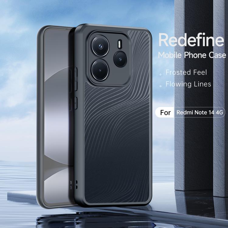 For Redmi Note 14 4G 163.25mm DUX DUCIS Aimo Series TPU + PC Frosted Feel Phone Case(Black) - Note 14 Cases by DUX DUCIS | Online Shopping UK | buy2fix