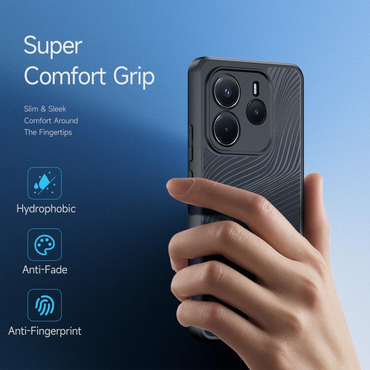 For Redmi Note 14 4G 163.25mm DUX DUCIS Aimo Series TPU + PC Frosted Feel Phone Case(Black) - Note 14 Cases by DUX DUCIS | Online Shopping UK | buy2fix