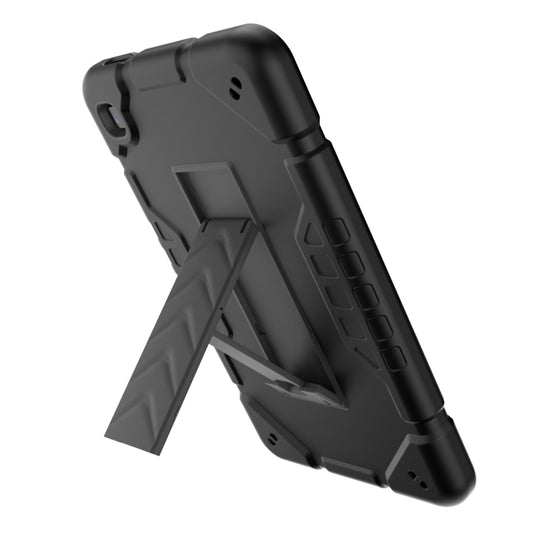 For Samsung Galaxy Tab A7 Lite Armor Holder Silicone Hybrid PC Tablet Case(Black) - Tab A7 Lite T220 / T225 by buy2fix | Online Shopping UK | buy2fix