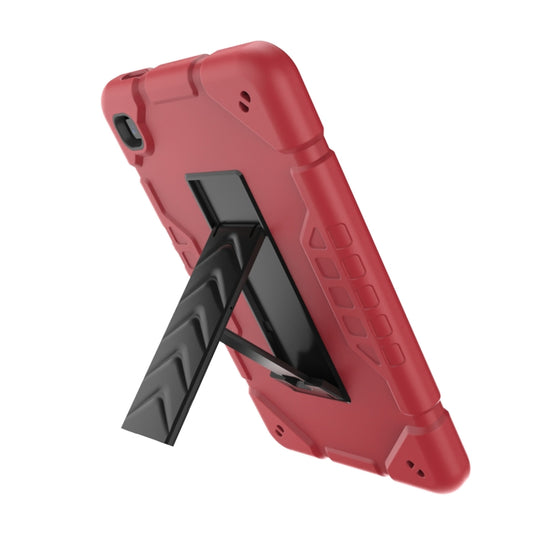 For Samsung Galaxy Tab A7 Lite Armor Holder Silicone Hybrid PC Tablet Case(Red Black) - Tab A7 Lite T220 / T225 by buy2fix | Online Shopping UK | buy2fix