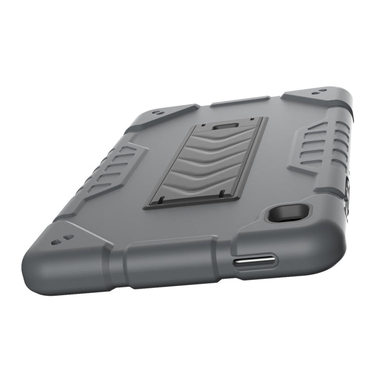 For Samsung Galaxy Tab A7 Lite Armor Holder Silicone Hybrid PC Tablet Case(Grey Black) - Tab A7 Lite T220 / T225 by buy2fix | Online Shopping UK | buy2fix