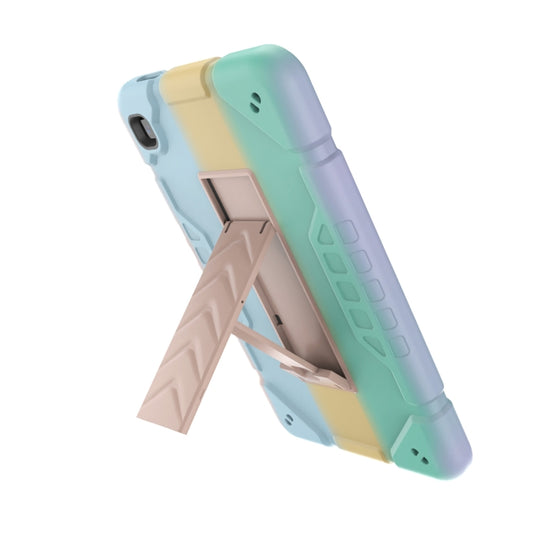 For Samsung Galaxy Tab A7 Lite Armor Holder Silicone Hybrid PC Tablet Case(Gradient Color Gold) - Tab A7 Lite T220 / T225 by buy2fix | Online Shopping UK | buy2fix