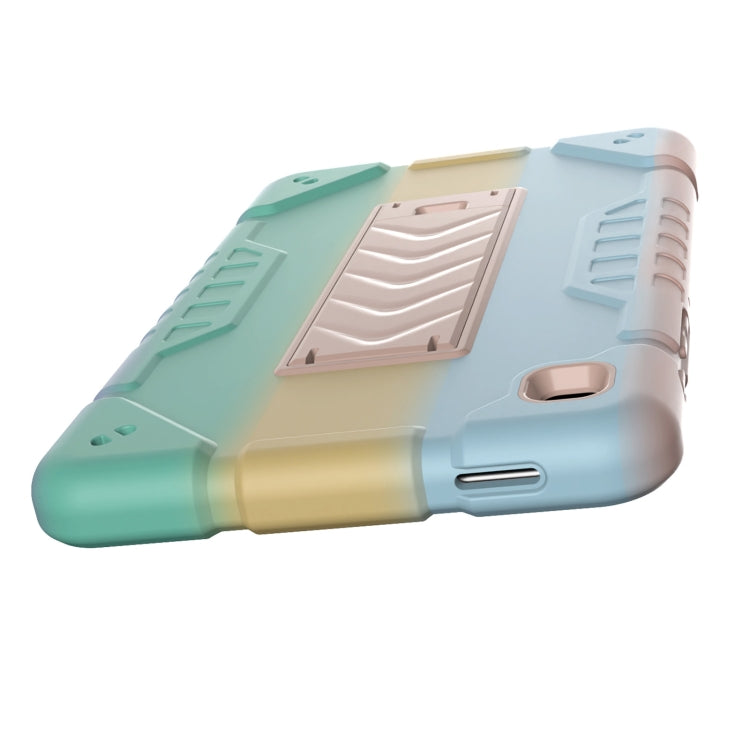 For Samsung Galaxy Tab A7 Lite Armor Holder Silicone Hybrid PC Tablet Case(Gradient Color Gold) - Tab A7 Lite T220 / T225 by buy2fix | Online Shopping UK | buy2fix