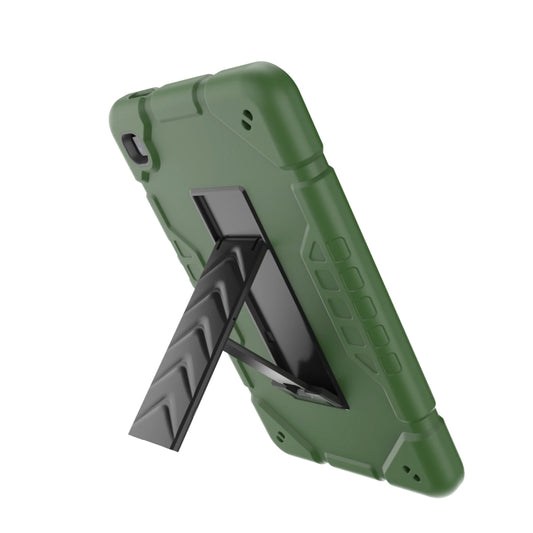 For Samsung Galaxy Tab A7 Lite Armor Holder Silicone Hybrid PC Tablet Case(Army Green Black) - Tab A7 Lite T220 / T225 by buy2fix | Online Shopping UK | buy2fix
