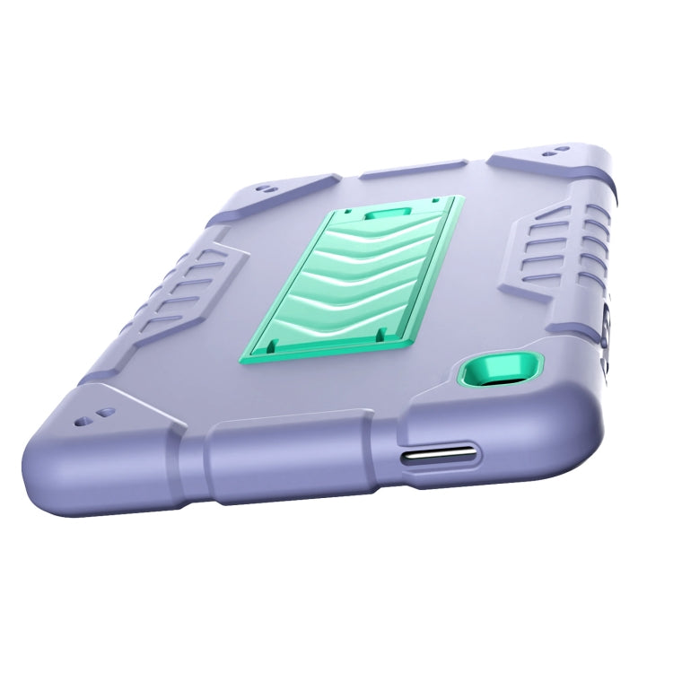 For Samsung Galaxy Tab A7 Lite Armor Holder Silicone Hybrid PC Tablet Case(Purple Mint Green) - Tab A7 Lite T220 / T225 by buy2fix | Online Shopping UK | buy2fix