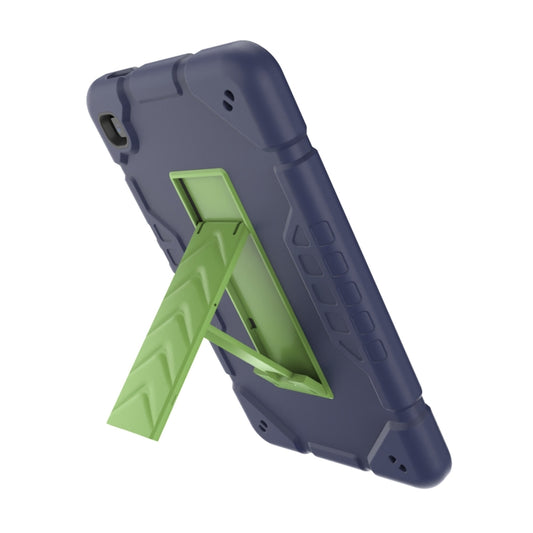 For Samsung Galaxy Tab A7 Lite Armor Holder Silicone Hybrid PC Tablet Case(Navy Yellow Green) - Tab A7 Lite T220 / T225 by buy2fix | Online Shopping UK | buy2fix