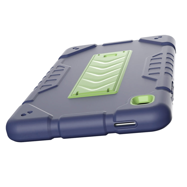For Samsung Galaxy Tab A7 Lite Armor Holder Silicone Hybrid PC Tablet Case(Navy Yellow Green) - Tab A7 Lite T220 / T225 by buy2fix | Online Shopping UK | buy2fix