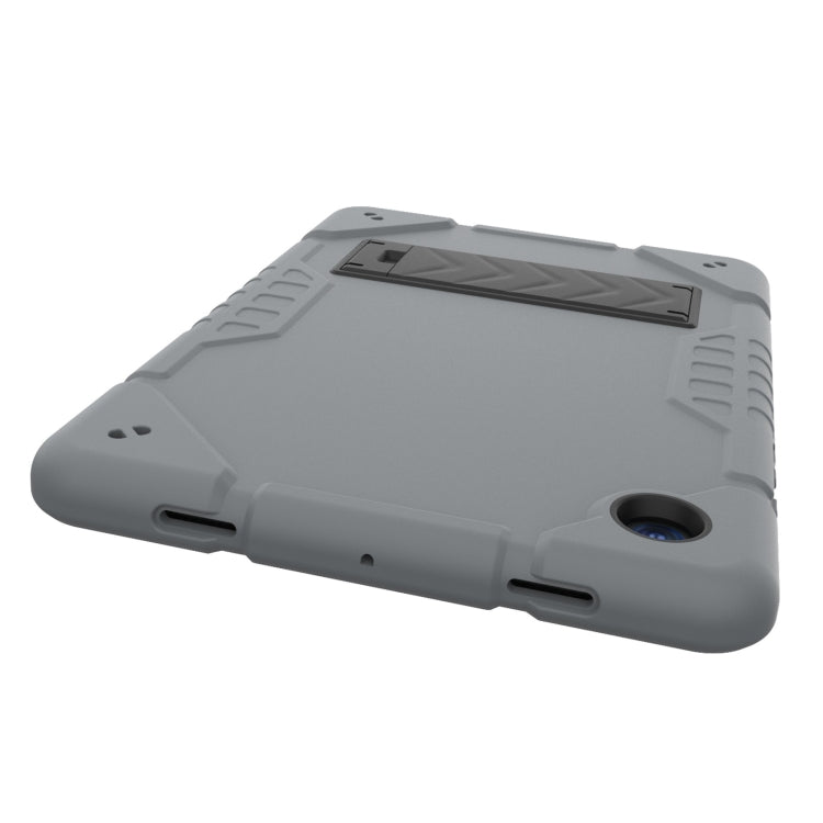 For Samsung Galaxy Tab A8 Armor Holder Silicone Hybrid PC Tablet Case(Grey Black) - Other Galaxy Tab PC by buy2fix | Online Shopping UK | buy2fix
