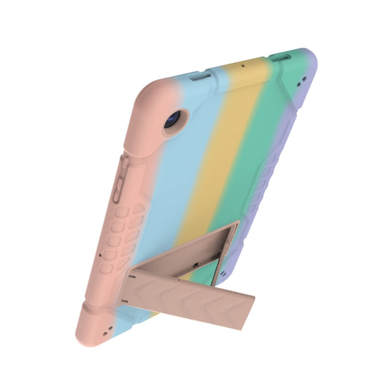 For Samsung Galaxy Tab A8 Armor Holder Silicone Hybrid PC Tablet Case(Gradient Color Gold) - Other Galaxy Tab PC by buy2fix | Online Shopping UK | buy2fix