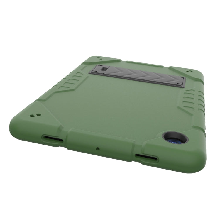 For Samsung Galaxy Tab A8 Armor Holder Silicone Hybrid PC Tablet Case(Army Green Black) - Other Galaxy Tab PC by buy2fix | Online Shopping UK | buy2fix