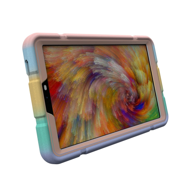 For Samsung Galaxy Tab A9 Armor Holder Silicone Hybrid PC Tablet Case(Gradient Color Gold) - Galaxy Tab A9 by buy2fix | Online Shopping UK | buy2fix