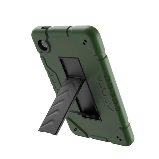 For Samsung Galaxy Tab A9 Armor Holder Silicone Hybrid PC Tablet Case(Army Green Black) - Galaxy Tab A9 by buy2fix | Online Shopping UK | buy2fix