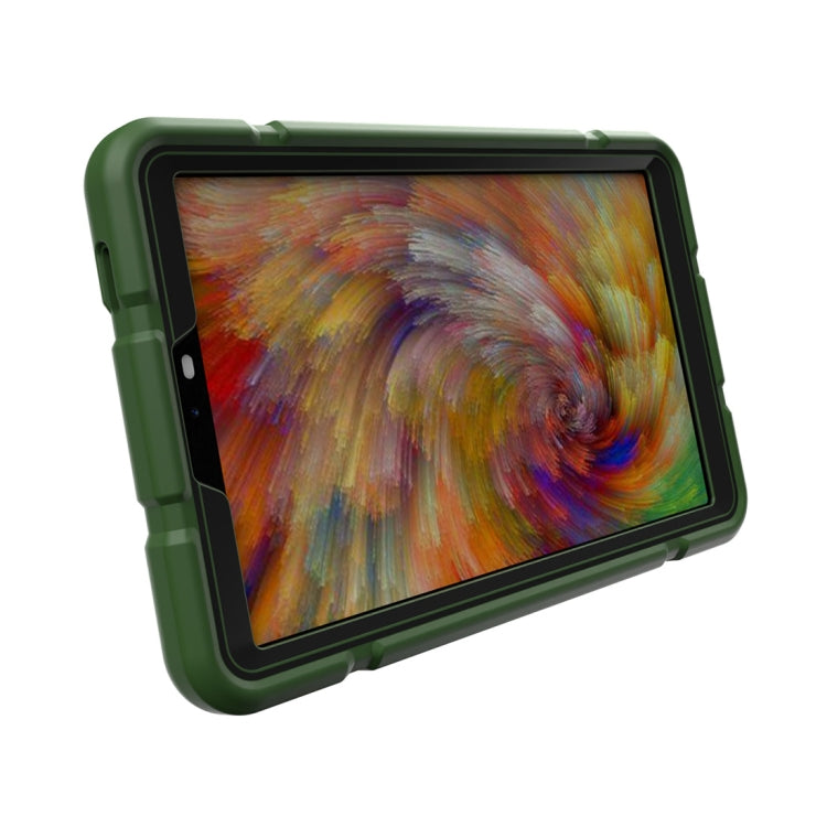 For Samsung Galaxy Tab A9 Armor Holder Silicone Hybrid PC Tablet Case(Army Green Black) - Galaxy Tab A9 by buy2fix | Online Shopping UK | buy2fix