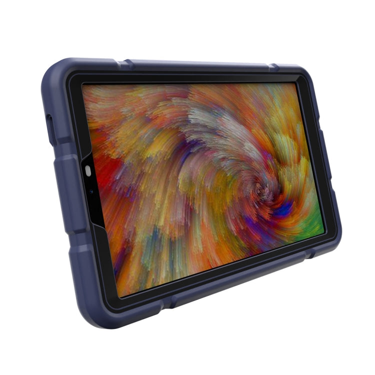 For Samsung Galaxy Tab A9+ Armor Holder Silicone Hybrid PC Tablet Case(Navy Blue Black) - Galaxy Tab A9+ by buy2fix | Online Shopping UK | buy2fix