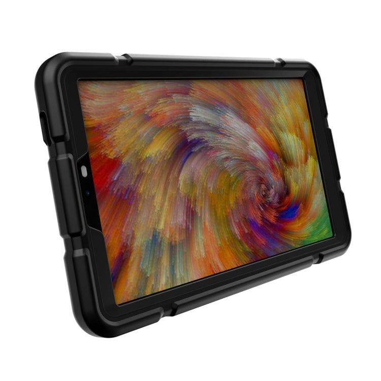 For Samsung Galaxy Tab A9+ Armor Holder Silicone Hybrid PC Tablet Case(Black) - Galaxy Tab A9+ by buy2fix | Online Shopping UK | buy2fix