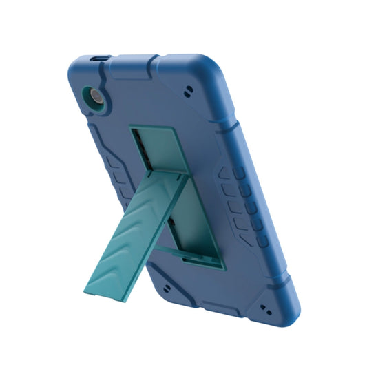 For Samsung Galaxy Tab A9+ Armor Holder Silicone Hybrid PC Tablet Case(Blue) - Galaxy Tab A9+ by buy2fix | Online Shopping UK | buy2fix