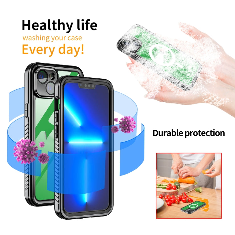 For iPhone 14 Plus RedPepper Shockproof IP68 Waterproof PC + TPU Protective Case(Black) - iPhone 14 Plus Cases by RedPepper | Online Shopping UK | buy2fix