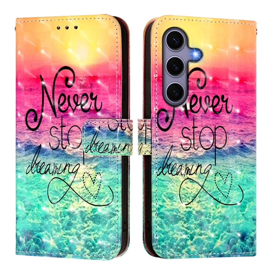 For Samsung Galaxy S25 5G 3D Painting Horizontal Flip Leather Phone Case(Chasing Dreams) by buy2fix