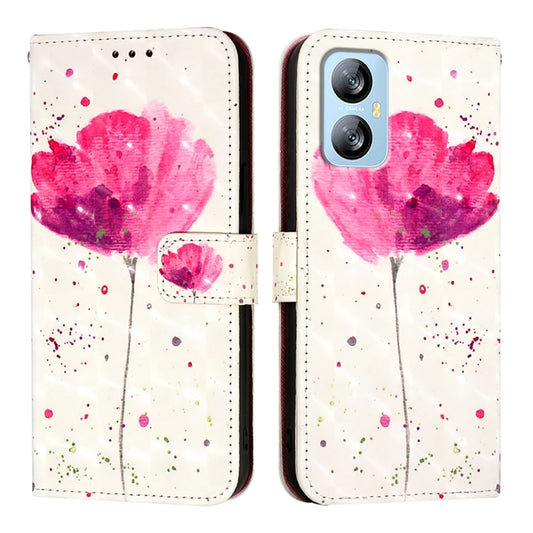 For Blackview A52 3D Painting Horizontal Flip Leather Phone Case(Flower) by buy2fix
