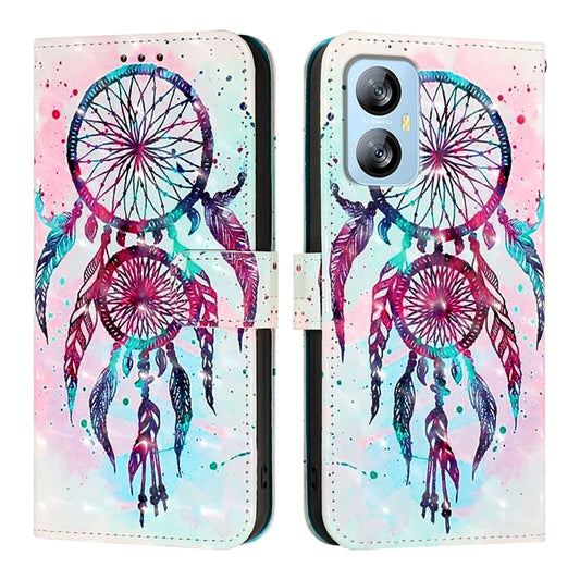 For Blackview A52 3D Painting Horizontal Flip Leather Phone Case(Color Drop Wind Chimes) by buy2fix