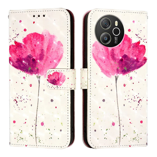 For Blackview Shark 8 3D Painting Horizontal Flip Leather Phone Case(Flower) by buy2fix