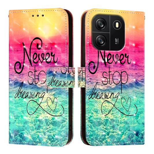 For Blackview Wave 6C 3D Painting Horizontal Flip Leather Phone Case(Chasing Dreams) by buy2fix