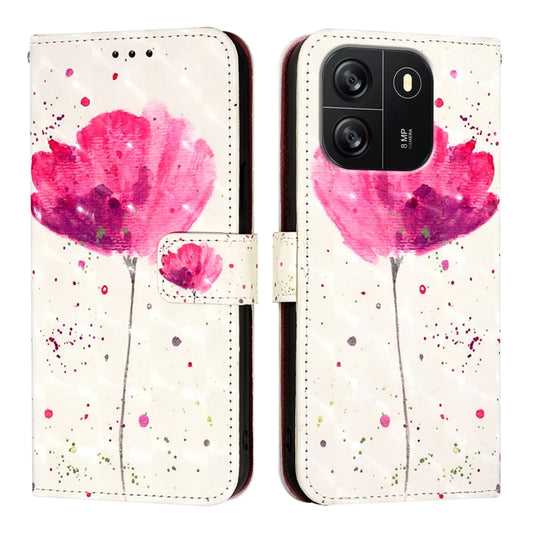 For Blackview Wave 6C 3D Painting Horizontal Flip Leather Phone Case(Flower) by buy2fix