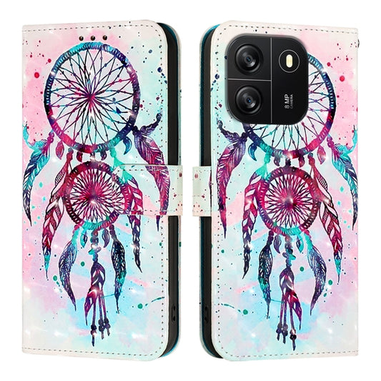 For Blackview Wave 6C 3D Painting Horizontal Flip Leather Phone Case(Color Drop Wind Chimes) by buy2fix