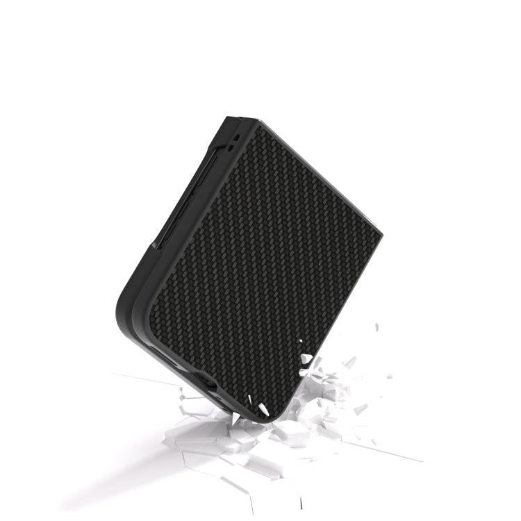 For Motorola Razr 50 Ultra Carbon Fiber Texture Protective Phone Case(Black) - Motorola Cases by buy2fix | Online Shopping UK | buy2fix