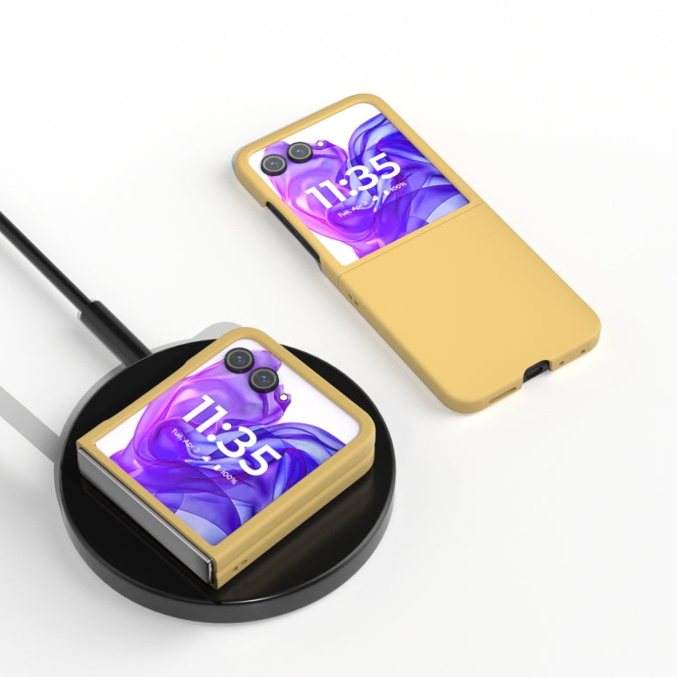 For Motorola Razr 50 Ultra Skin Feel Full Coverage Phone Case(Yellow) by buy2fix