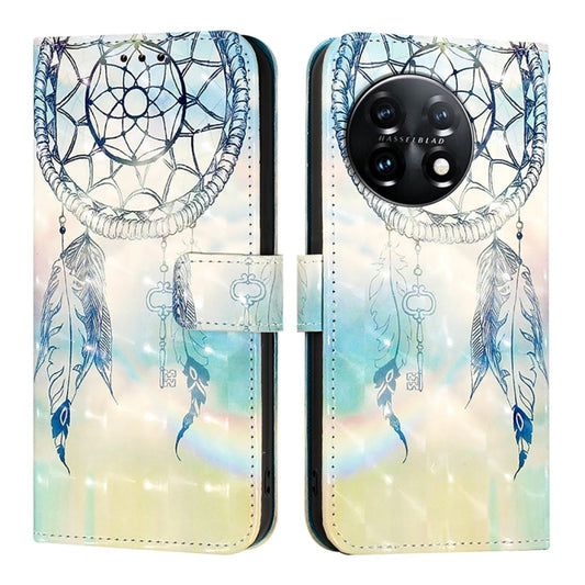 For OnePlus 11 3D Painting Horizontal Flip Leather Phone Case(Dream Wind Chimes) by buy2fix