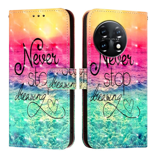 For OnePlus 11 3D Painting Horizontal Flip Leather Phone Case(Chasing Dreams) by buy2fix